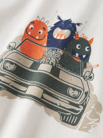 NAME IT Bluse Loose Vagno Cloud Dancer Monster